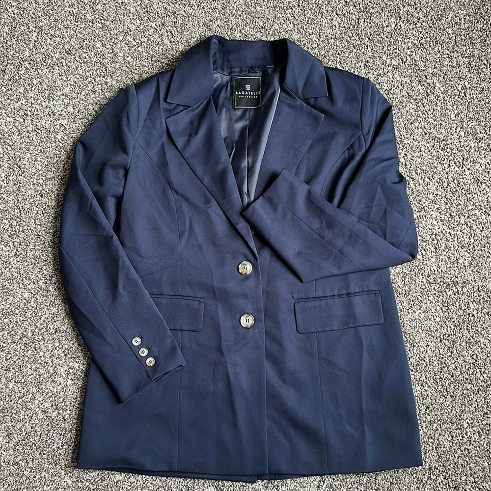 Blue Oversized Blazer Jacket